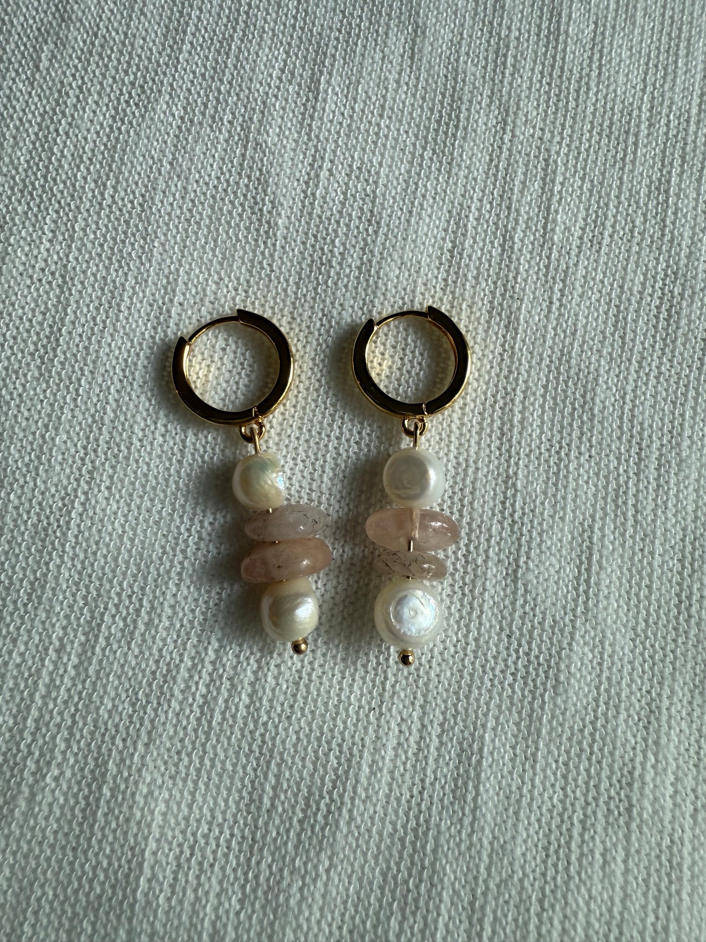 Pink Gem and Pearl Huggies