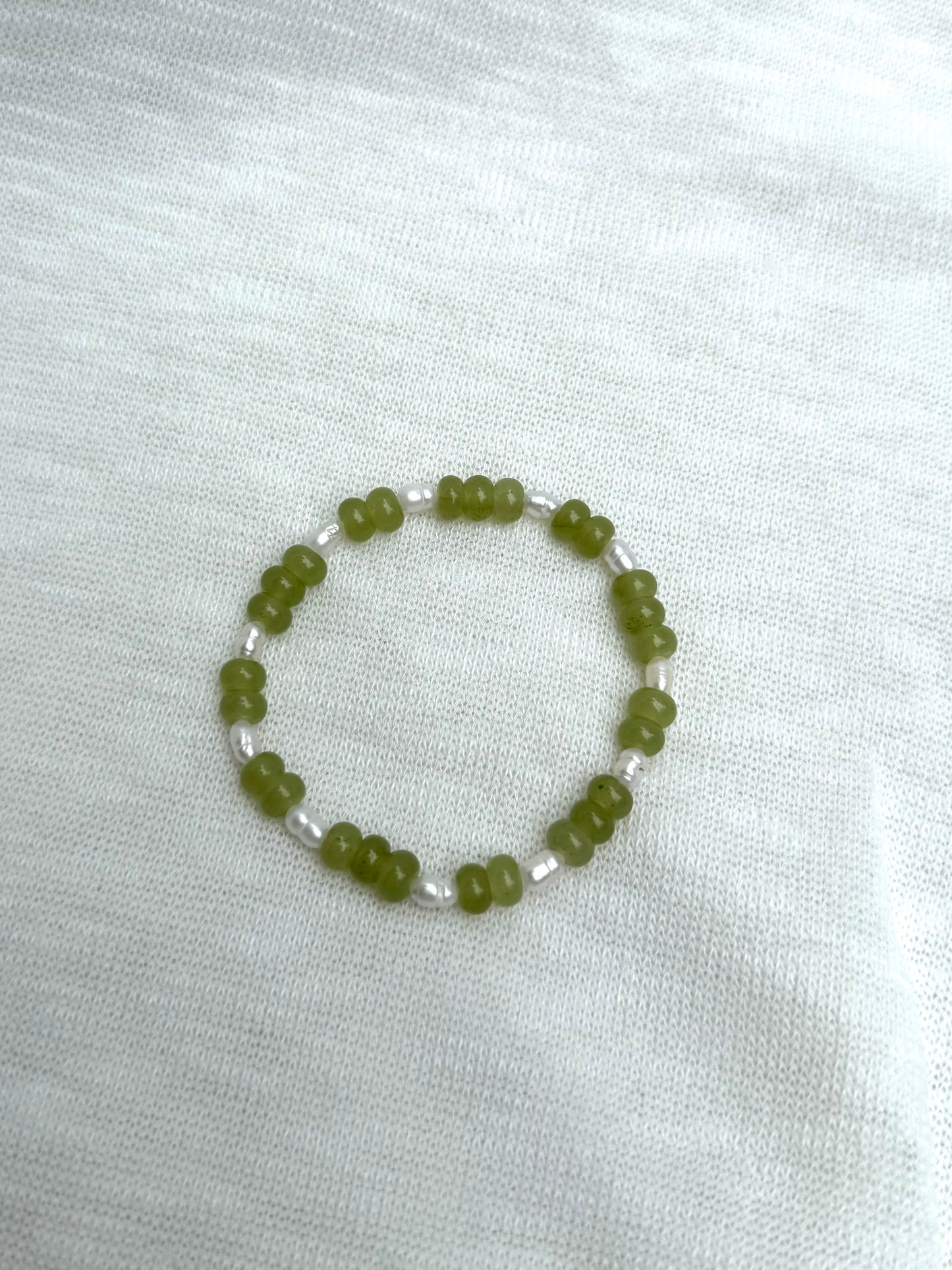 Green and Pearl Bracelet